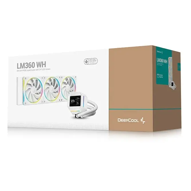 WATERCOOLING DEEPCOOL LM360 WH ARGB WHITE LCD